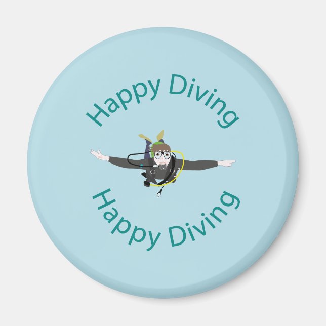 Happy diving magnet (Front)