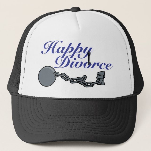 Happy Divorce Trucker Hat (Front)