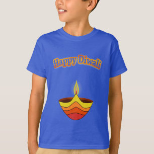 Happy Diwali and Diya Lamp T-Shirt