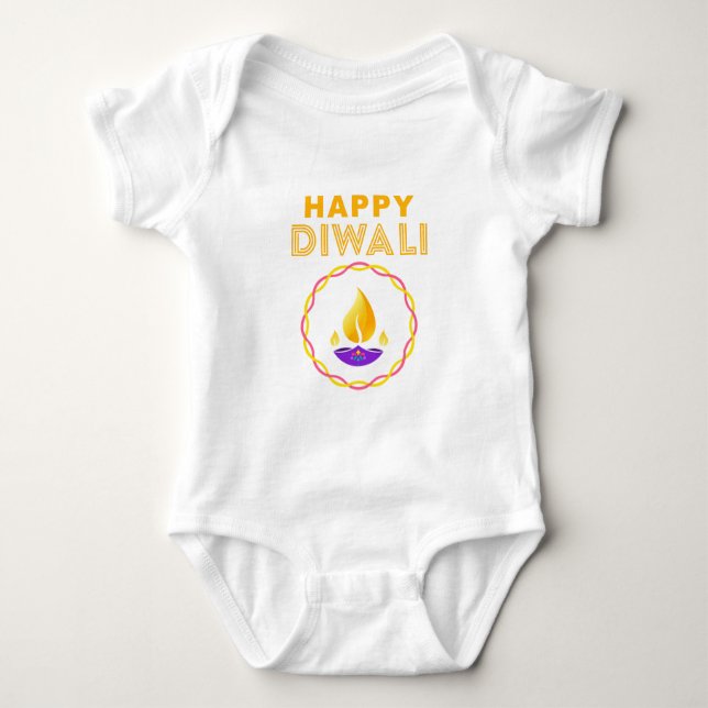 Happy Diwali Baby Bodysuit (Front)