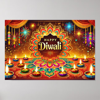 Happy Diwali - Celebrate The Festival of Light  Poster