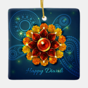 Happy Diwali Ceramic Ornament
