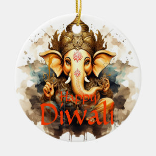Happy Diwali Ceramic Ornament