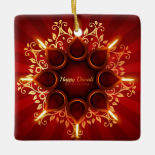 Happy Diwali Ceramic Ornament