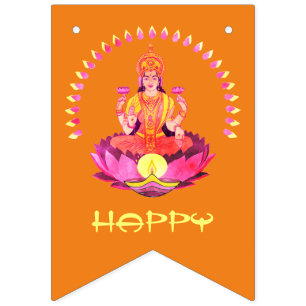 Happy Diwali - Deepalavi Lakshmi Goddess 1 Bunting