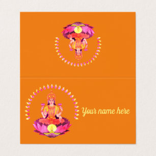 Happy Diwali - Deepalavi Lakshmi Goddess 1 Business Card