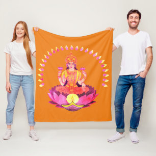 Happy Diwali - Deepalavi Lakshmi Goddess 1 Fleece Blanket