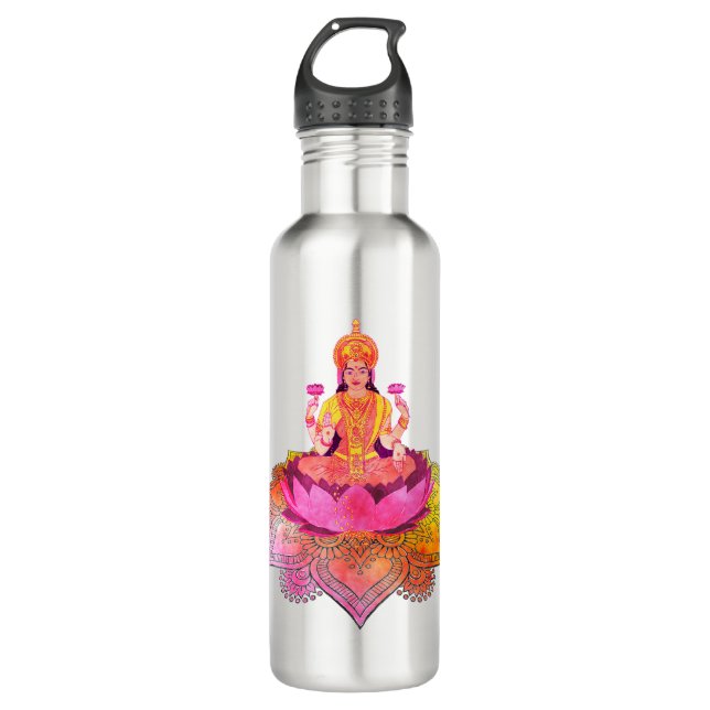Happy Diwali - Deepalavi Lakshmi Goddess 4 710 Ml Water Bottle (Front)