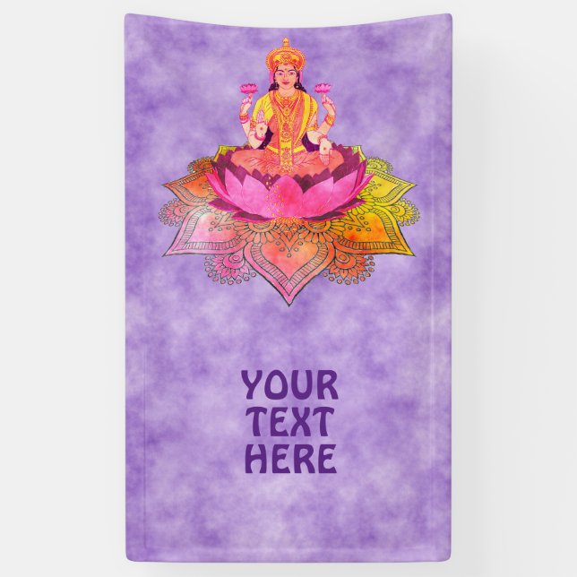 Happy Diwali - Deepalavi Lakshmi Goddess 4 Banner (Vertical)