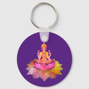 Happy Diwali - Deepalavi Lakshmi Goddess 4 Key Ring