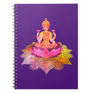 Happy Diwali - Deepalavi Lakshmi Goddess 4 Notebook