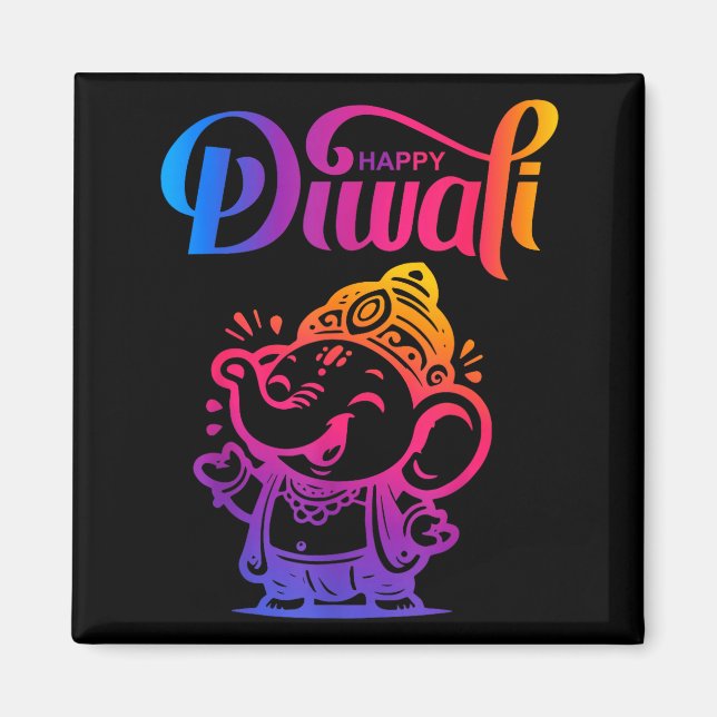 Happy Diwali Deepavali Hindu Indian Festival Of Li Magnet (Front)