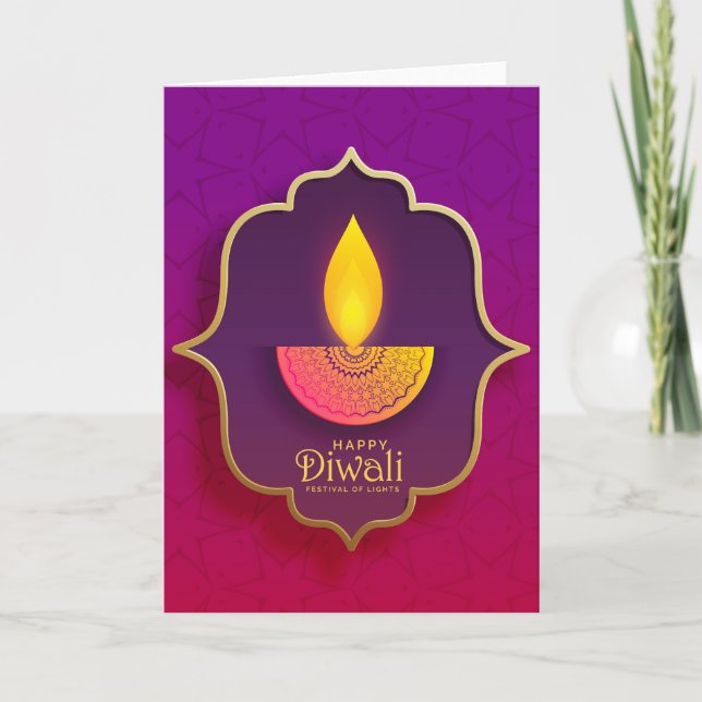 Happy Diwali Deepawali Indian Festival of Lights Card (Front)