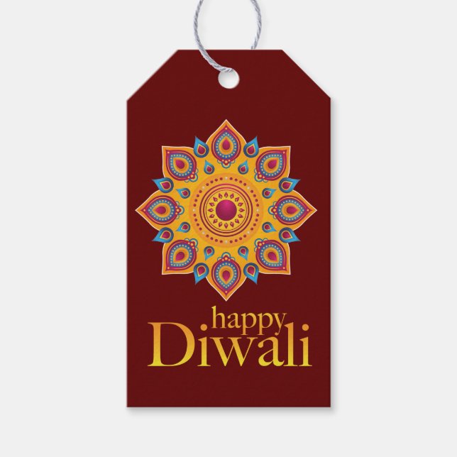 Happy Diwali Festival of Light Gift Tag (Front)