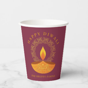 Happy Diwali Festival of Lights Celebration Paper Cups