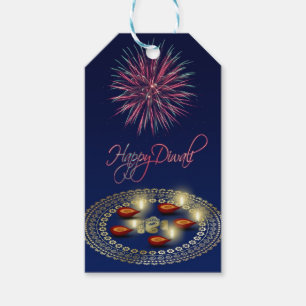 Happy Diwali Ganesha Rangoli - Gift Tag