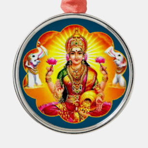 Happy diwali Gift Ideas Hindu Goddess lakshmi Metal Ornament