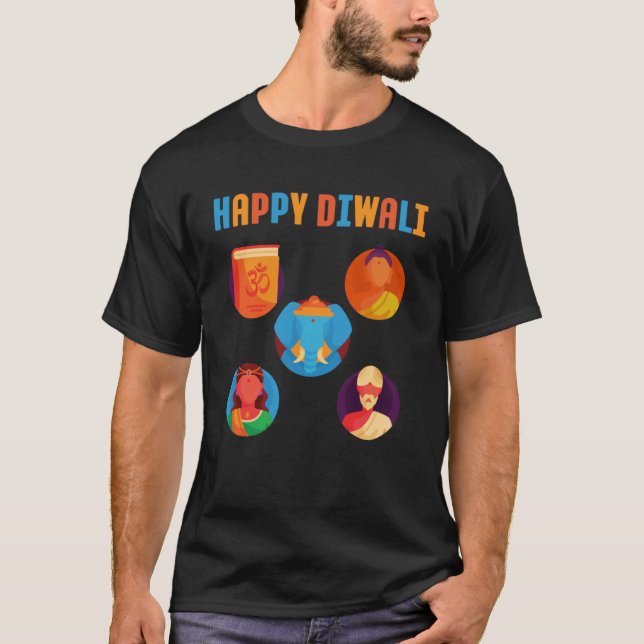 Happy Diwali Hinduism Festival T-Shirt (Front)