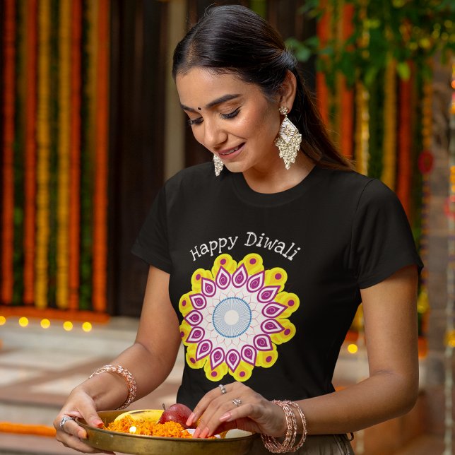 Happy Diwali Mandala Cute Hindu Women's T-Shirt (Creator Uploaded)