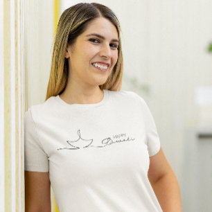 Happy Diwali minimalistic one liner T-Shirt