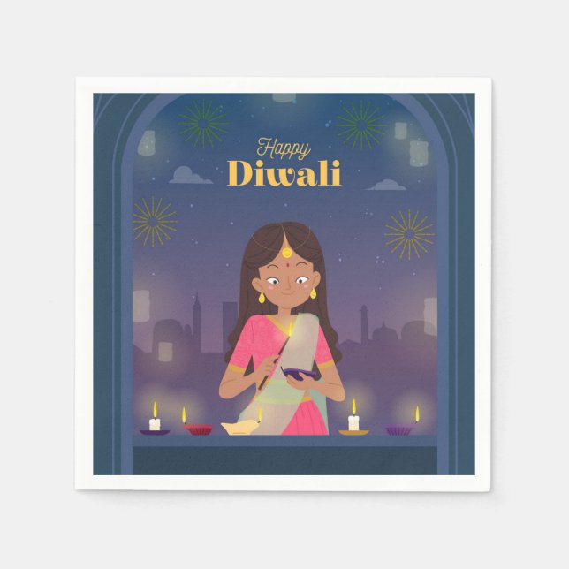 Happy Diwali Napkins (Front)