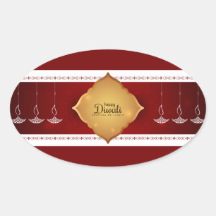 Happy Diwali Oval Sticker