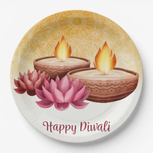 Happy Diwali  Paper Plate