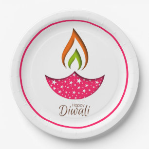 Happy Diwali  Paper Plate