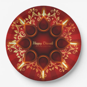 Happy Diwali  Paper Plate