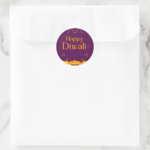 Happy Diwali Party Classic Round Sticker
