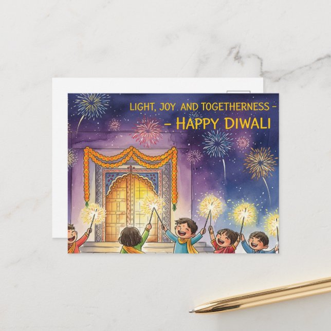 Happy Diwali  Postcard (Front/Back In Situ)