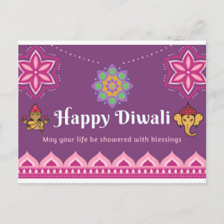 Happy diwali postcard