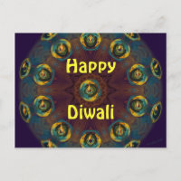 Happy Diwali postcard.