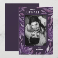 Happy Diwali. Purple festival of lights. India