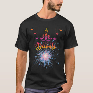 Happy Diwali Shirt Divali Rangoli Lamps Men Women