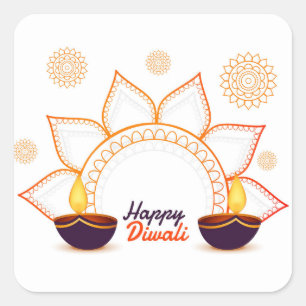 Happy Diwali Square Sticker