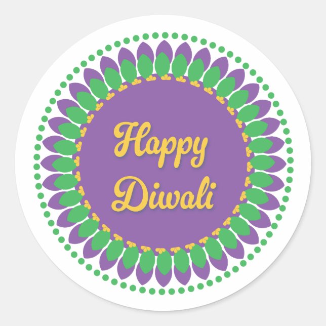 Happy Diwali Sticker (Front)