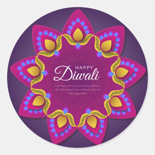Happy Diwali stickers (Front)