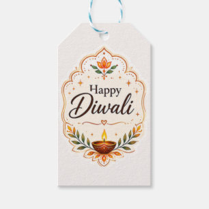 Happy Diwali Traditional Diya Gift Tags
