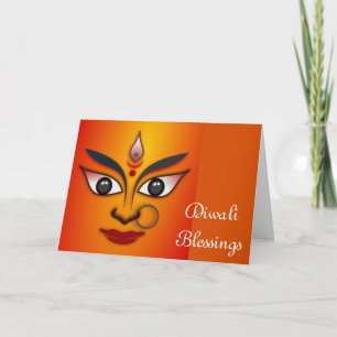 Happy Diwali with Durga Card