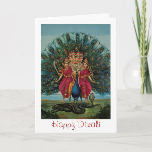 Happy Diwali with Indian Goddess Card