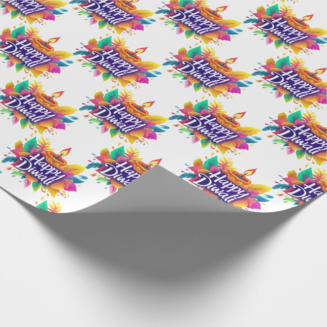 Happy Diwali  Wrapping Paper (Corner)
