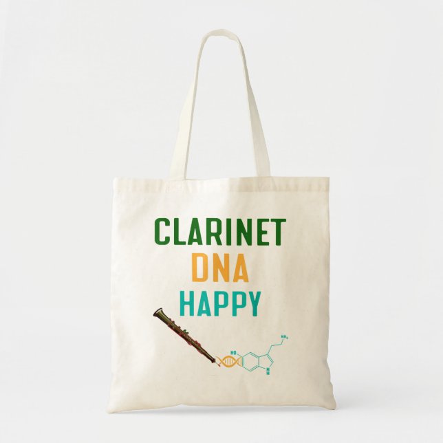 Happy DNA Clarinet1 Tote Bag (Front)