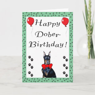 Happy Dober-Birthday Greeting Card