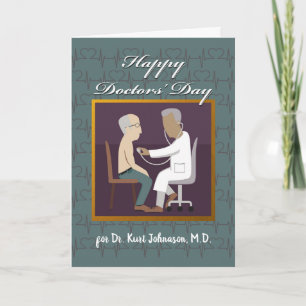 Happy Doctors' Day, Add a Name, Doctor and Patient Card