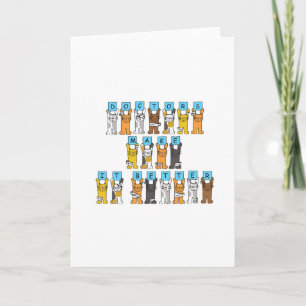 Happy Doctors' Day Cartoon Cats in Bandages Card