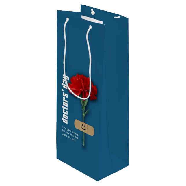 Happy Doctors' Day. Custom Doctor's Name Gift Bags (Front Angled)