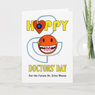 Happy Doctors' Day for Future Doctor Happy Heart Card