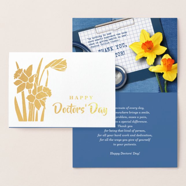 Happy Doctors' Day. Real Foil Luxury Cards (Display)