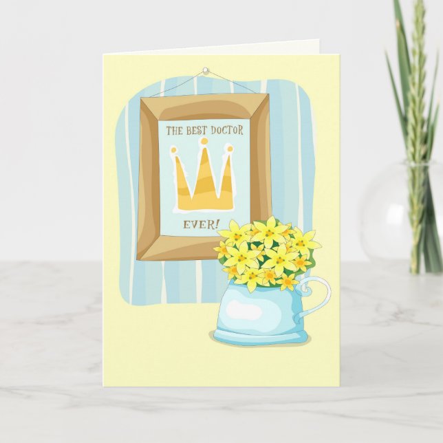 Happy Doctors' Day. Spring Flowers Card (Front)